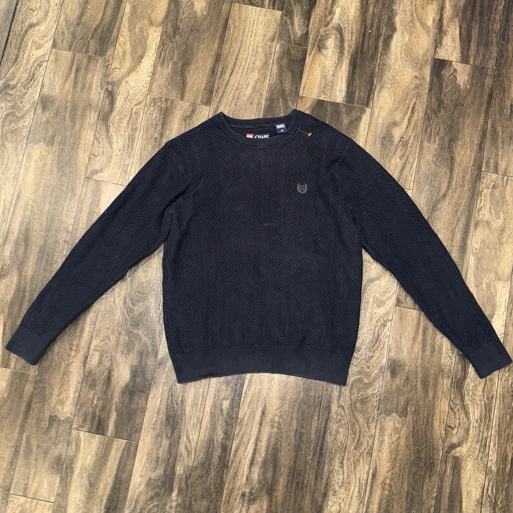 Chaps Men's 100% Cotton Knit Crewneck‎ Sweater Size Medium